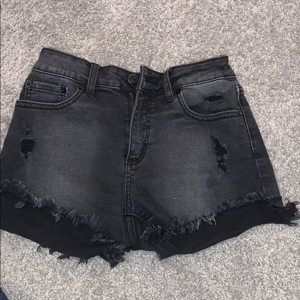 Just USA black denim jean shorts